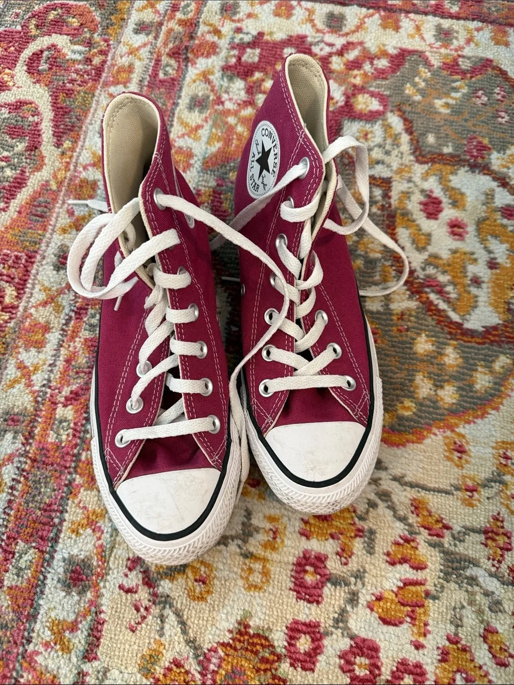 Converse High Top Sneakers - hibiscus pink with White Accents